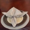 Sweet Pea Linens - Beige Crypton Twill Charger-Center Round Placemats - Set of Two (SKU#: RS2-1015-U6) - Table Setting