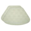 Sweet Pea Linens - Pale Blue Check Textured Wedge-Shaped Placemat (SKU#: R-1006-U7) - Main Product Image