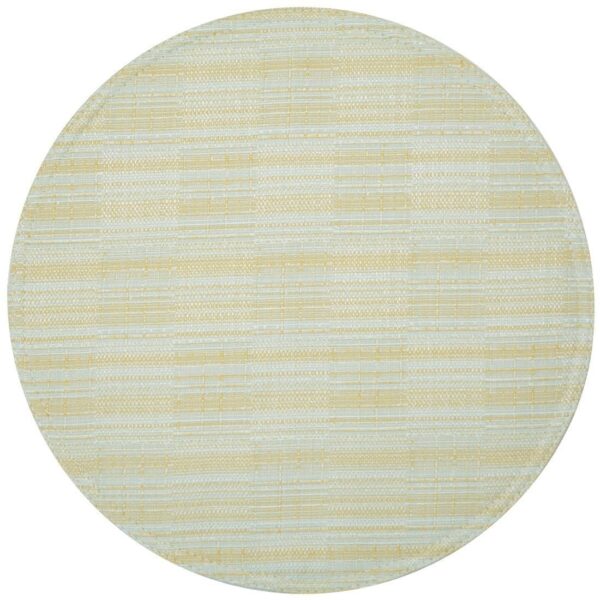 Sweet Pea Linens - Pale Blue Check Textured Charger-Center Round Placemat (SKU#: R-1015-U7) - Main Product Image