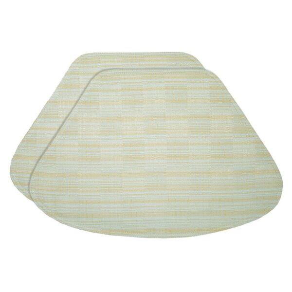 Sweet Pea Linens - Pale Blue Check Textured Wedge-Shaped Placemats - Set of Two (SKU#: RS2-1006-U7) - Main Product Image