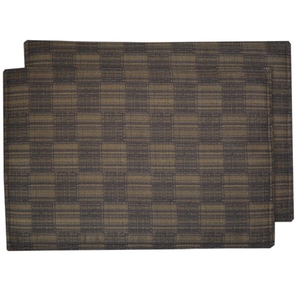 Sweet Pea Linens - Brown Check Textured Rectangle Placemat (SKU#: R-1002-U8) - Main Product Image
