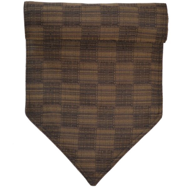 Sweet Pea Linens - Brown Check Textured 54 inch Table Runner (SKU#: R-1020-U8) - Main Product Image
