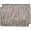 Sweet Pea Linens - Brown & Cream with Silver Metallic Striped Rectangle Placemat (SKU#: R-1002-U9) - Main Product Image