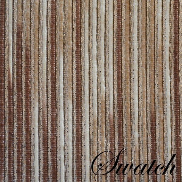 Sweet Pea Linens - Brown & Cream with Silver Metallic Striped 72 inch Table Runner (SKU#: R-1024-U9) - Swatch