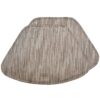 Sweet Pea Linens - Brown & Cream with Silver Metallic Striped Wedge-Shaped Placemats - Set of Four plus Center Round-Charger (SKU#: RS5-1006-U9) - Main Product Image