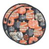 Sweet Pea Linens - Quilted French Halloween Charger-Center Round Placemats - Set of Two (SKU#: RS2-1015-V1) - Main Product Image