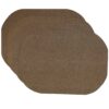 Sweet Pea Linens - Brown & Tan Dot Vinyl Wipe Clean Oval Placemats - Set of Four (SKU#: RS4-1040-V2) - Main Product Image