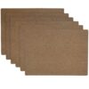Sweet Pea Linens - Brown & Tan Dot Vinyl Wipe Clean Rectangle Placemats - Set of Six (SKU#: RS6-1002-V2) - Main Product Image