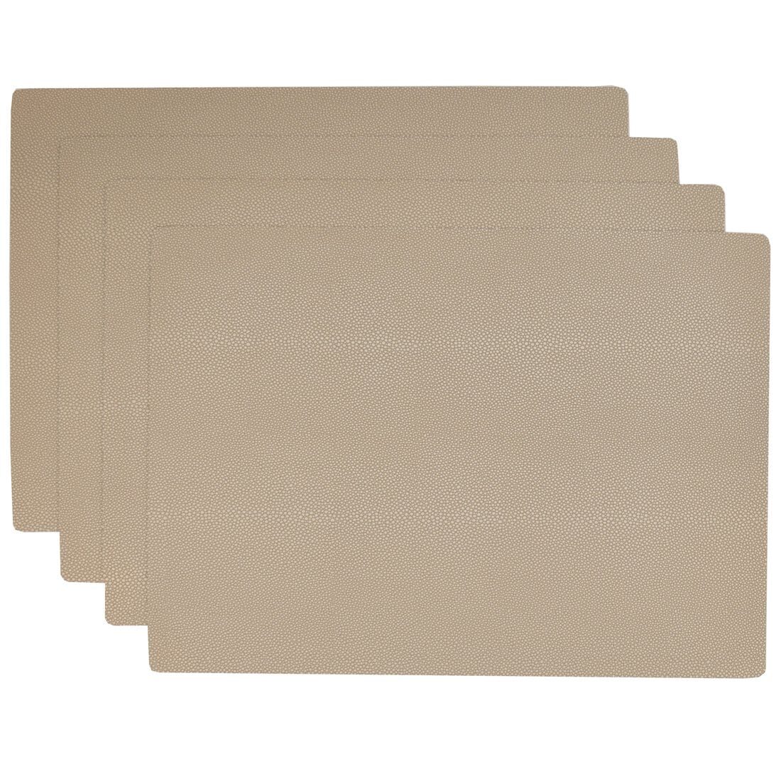 Tan Dot Vinyl Wipe Clean Rectangle Placemats - Set of Four - American ...