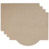 Sweet Pea Linens - Tan Dot Vinyl Wipe Clean Rectangle Placemats - Set of Four plus Center Round-Charger (SKU#: RS5-1002-V3) - Main Product Image