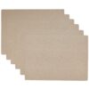 Sweet Pea Linens - Tan Dot Vinyl Wipe Clean Rectangle Placemats - Set of Six (SKU#: RS6-1002-V3) - Main Product Image