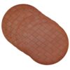 Sweet Pea Linens - Brick Leather Look Vinyl Wipe Clean Charger-Center Round Placemats - Set of Six (SKU#: RS6-1015-V5) - Main Product Image