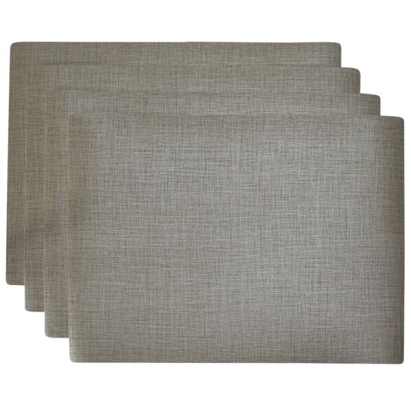 Sweet Pea Linens - Silver & Grey Vinyl Wipe Clean Rectangle Placemat (SKU#: R-1002-V7) - Main Product Image