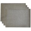 Sweet Pea Linens - Silver & Grey Vinyl Wipe Clean Rectangle Placemats - Set of Four (SKU#: RS4-1002-V7) - Main Product Image