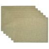 Sweet Pea Linens - Green Vinyl Wipe Clean Rectangle Placemats - Set of Six (SKU#: RS6-1002-V8) - Main Product Image