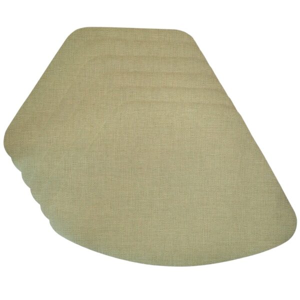 Sweet Pea Linens - Green Vinyl Wipe Clean Wedge-Shaped Placemats - Set of Six (SKU#: RS6-1006-V8) - Main Product Image