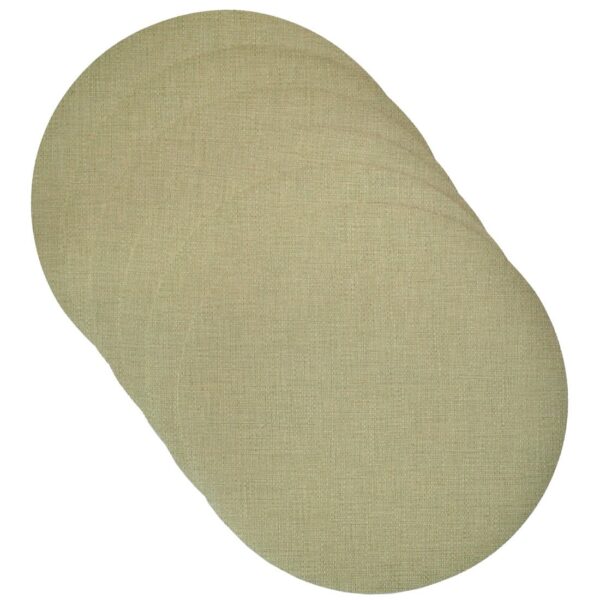 Sweet Pea Linens - Green Vinyl Wipe Clean Charger-Center Round Placemats - Set of Six (SKU#: RS6-1015-V8) - Main Product Image