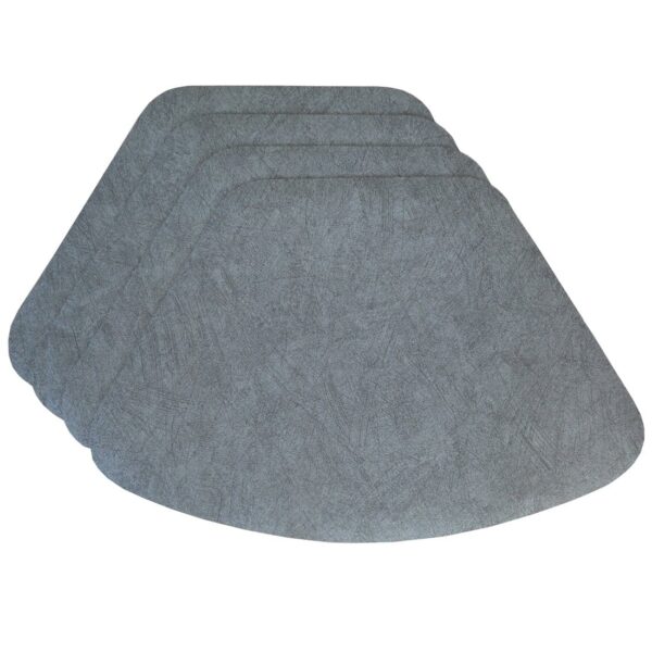 Sweet Pea Linens - Dusty Blue Vinyl Wipe Clean Wedge-Shaped Placemat (SKU#: R-1006-V9) - Main Product Image