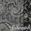 Sweet Pea Linens - Black Paisley Print Rectangle Placemats - Set of Two (SKU#: RS2-1002-W3) - Swatch