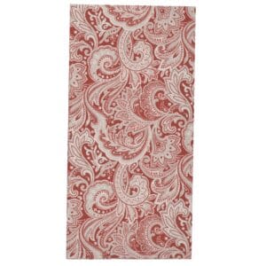 Sweet Pea Linens - Brick Red Paisley Print Cloth Napkin (SKU#: R-1010-W4) - Main Product Image