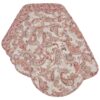 Sweet Pea Linens - Quilted Brick Red & Beige Paisley Print Wedge-Shaped Placemats - Set of Four plus Center Round-Charger (SKU#: RS5-1006-W4) - Main Product Image