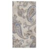 Sweet Pea Linens - Beige & Blue Paisley Print  Cloth Napkin (SKU#: R-1010-W50) - Main Product Image