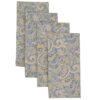 Sweet Pea Linens - Blue Paisley Print Cloth Napkins - Set of Four (SKU#: RS4-1010-W5) - Alternate Table Setting