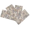 Sweet Pea Linens - Beige & Blue Paisley Print  Cloth Napkins - Set of Four (SKU#: RS4-1010-W50) - Main Product Image