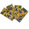 Sweet Pea Linens - Blue & Yellow Sunflower Print Cloth Napkins - Set of Four (SKU#: RS4-1010-W6) - Alternate Table Setting