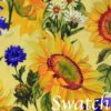 Sweet Pea Linens - Yellow Sunflower Print Cloth Napkins - Set of Four (SKU#: RS4-1010-W60) - Swatch