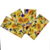 Sweet Pea Linens - Yellow Sunflower Print Cloth Napkins - Set of Four (SKU#: RS4-1010-W60) - Alternate Table Setting