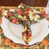 Sweet Pea Linens - Coordinating Fall Leaf Print Cloth Napkin (SKU#: R-1010-X1) - Table Setting