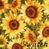 Sweet Pea Linens - Fall Sunflower Print Cloth Napkin (SKU#: R-1010-X10) - Swatch