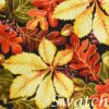 Sweet Pea Linens - Coordinating Fall Leaf Print Cloth Napkins - Set of Four (SKU#: RS4-1010-X1) - Swatch