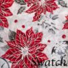 Sweet Pea Linens - Red Christmas Poinsettia Cloth Napkin (SKU#: R-1010-X3) - Swatch