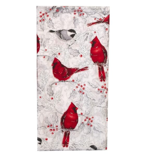 Sweet Pea Linens - Red Christmas Cardinal Cloth Napkin (SKU#: R-1010-X30) - Main Product Image