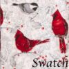 Sweet Pea Linens - Red Christmas Cardinal Cloth Napkin (SKU#: R-1010-X30) - Swatch