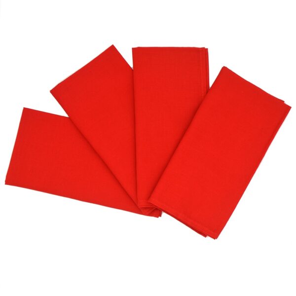 Sweet Pea Linens - Solid Red Cloth Napkins - Set of Four (SKU#: RS4-1010-K) - Main Product Image