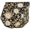 Sweet Pea Linens - Quilted Black, Silver & Gold Christmas Poinsettia 60 inch Table Runner (SKU#: R-1021-X4) - Main Product Image
