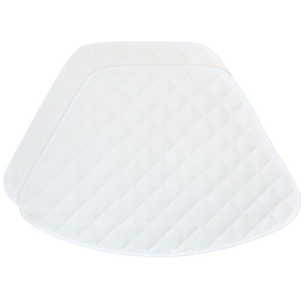 Sweet Pea Linens - Solid White Quilted Jacquard Wedge-Shaped Placemat (SKU#: R-1006-Y1) - Main Product Image