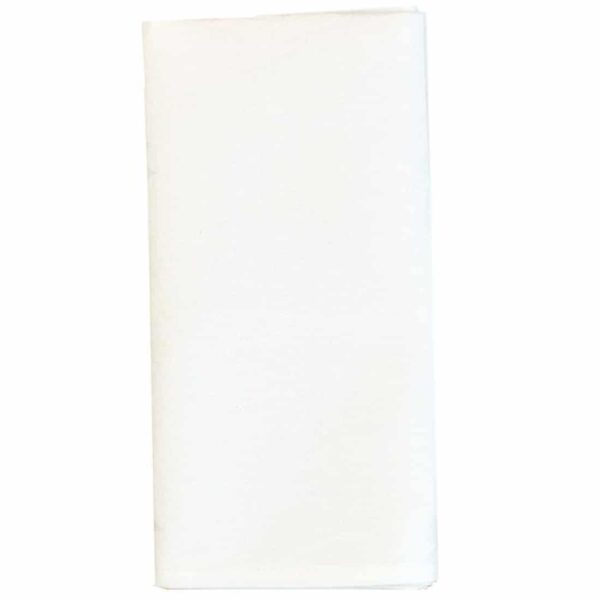 Sweet Pea Linens - Solid White Rolled Hem Jacquard Cloth Napkin (SKU#: R-1010-Y1) - Main Product Image