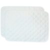 Sweet Pea Linens - Solid White Quilted Jacquard Rectangle Placemats - Set of Two (SKU#: RS2-1001-Y1) - Main Product Image