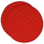 Sweet Pea Linens - Solid Red Quilted Charger-Center Round Placemat (SKU#: R-1015-Y10) - Main Product Image