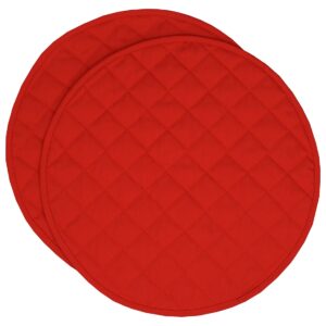 Sweet Pea Linens - Solid Red Quilted Charger-Center Round Placemat (SKU#: R-1015-Y10) - Main Product Image