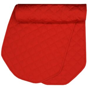 Sweet Pea Linens - Solid Red Quilted 60 inch Table Runner (SKU#: R-1021-Y10) - Main Product Image