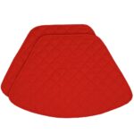 Sweet Pea Linens - Solid Red Quilted Wedge-Shaped Placemats - Set of Two (SKU#: RS2-1006-Y10) - Main Product Image