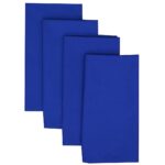 Sweet Pea Linens - Solid Royal Blue Rolled Hem Cloth Napkins - Set of Four (SKU#: RS4-1010-Y11) - Alternate Table Setting