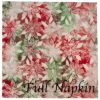 Sweet Pea Linens - Red, Green & Ivory Christmas Poinsettia Batik Cloth Napkin (SKU#: R-1010-Y20) - Swatch