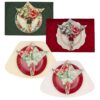 Sweet Pea Linens - Red, Green & Ivory Christmas Poinsettia Batik Cloth Napkin (SKU#: R-1010-Y20) - Alternate Table Setting