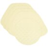 Sweet Pea Linens - Solid Ivory Quilted Jacquard Wedge-Shaped Placemats - Set of Four plus Center Round-Charger (SKU#: RS5-1006-Y2) - Main Product Image
